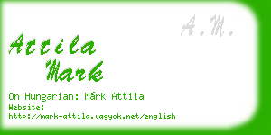 attila mark business card